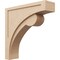 Ekena Millwork 9"W x 36"D x 36"H Thin Viola Rough Cedar Woodgrain TimberThane Corbel, Primed Tan CORUR09X36X36VIORCPR - alternate 1